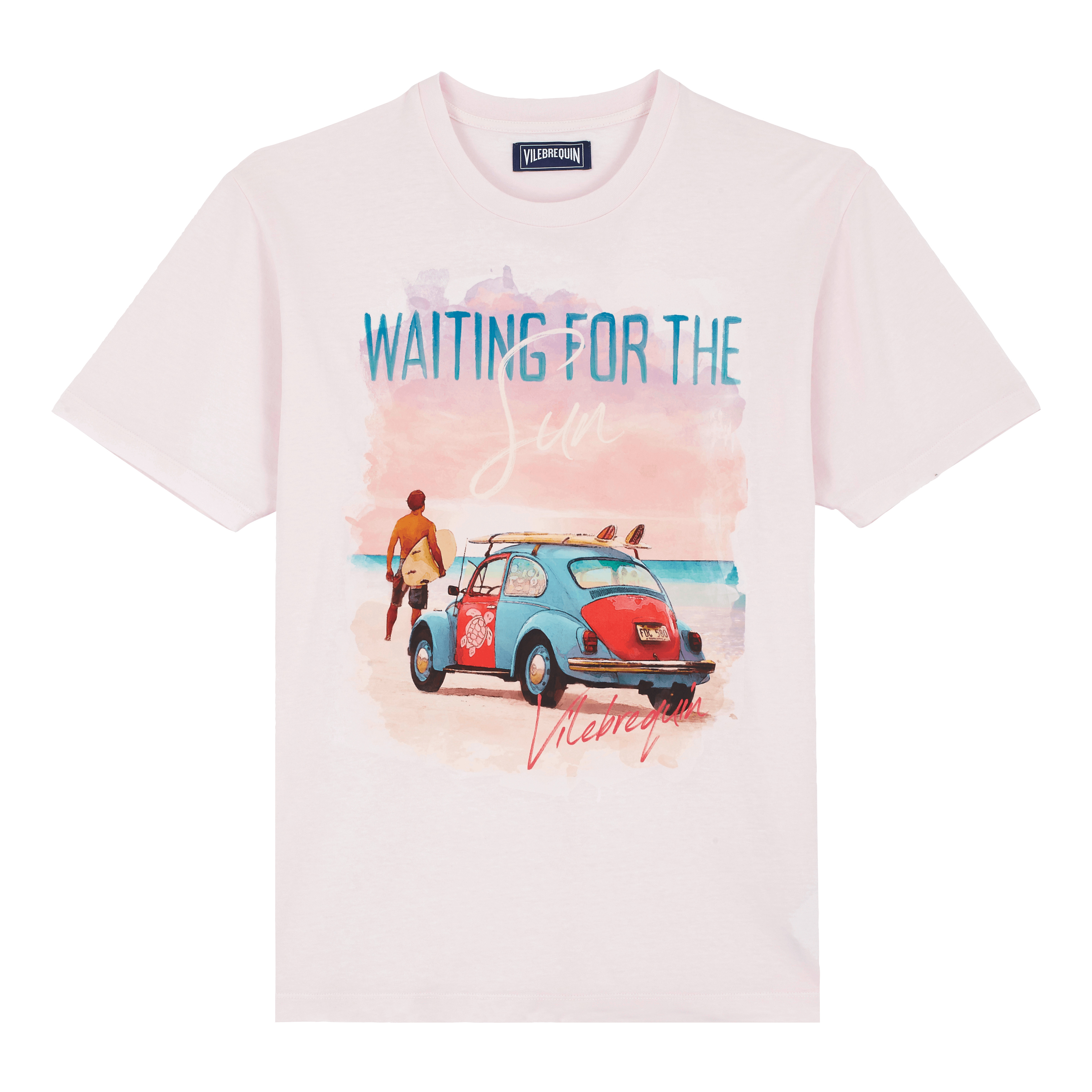Cotton Men T-shirt Waiting for Sun - 1