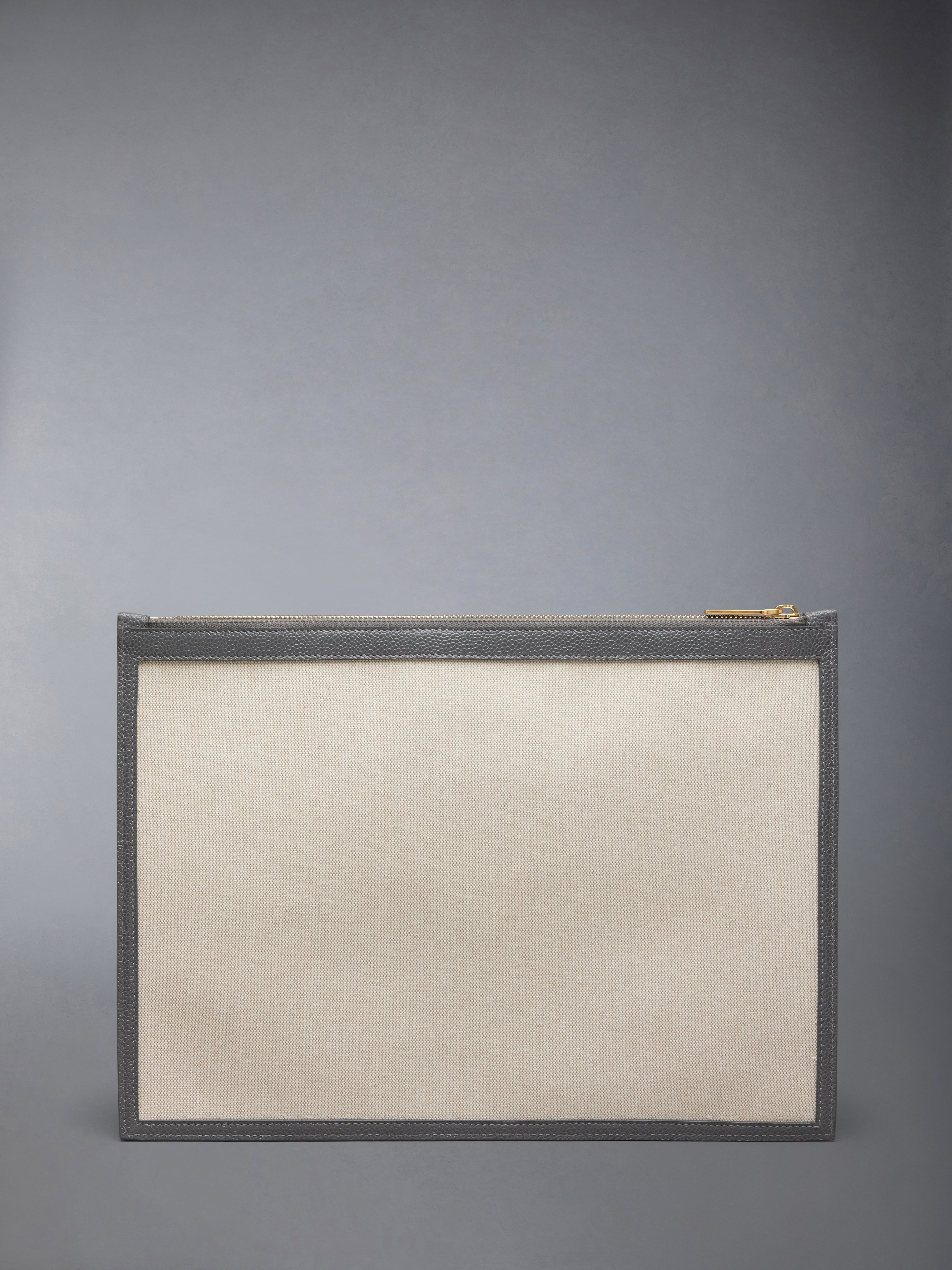 COTTON CANVAS MEDIUM POUCH - 2