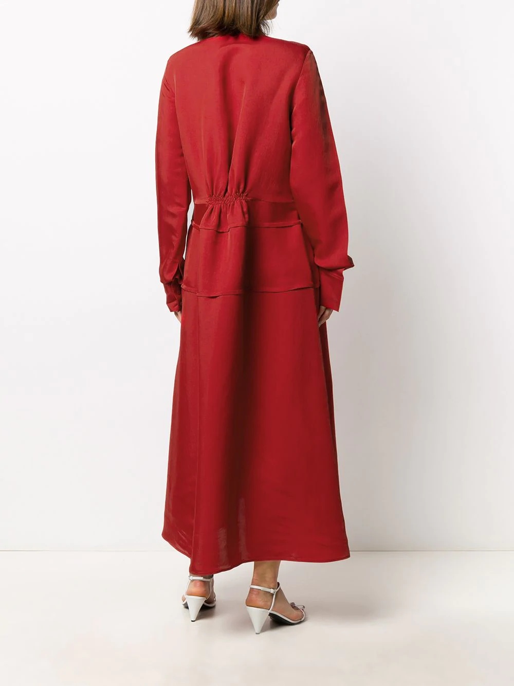 long-sleeve long shirtdress - 4