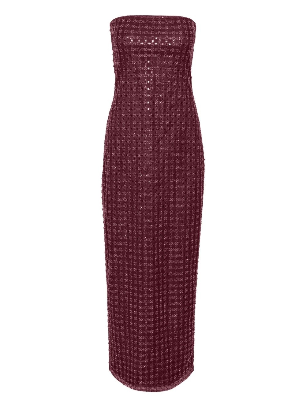 sequin-embellished maxi dress - 1