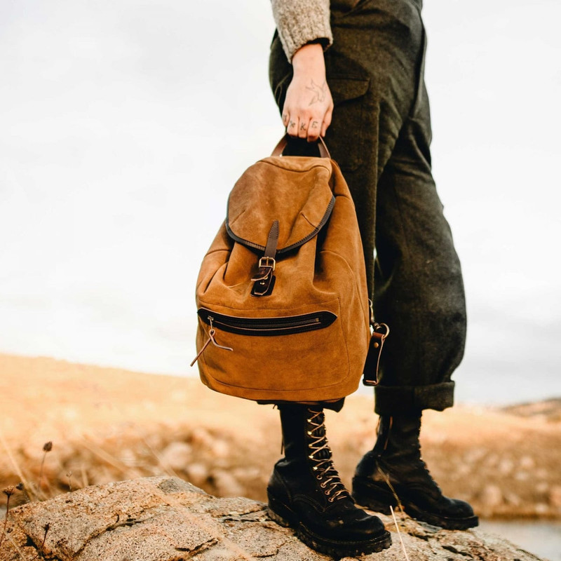 CAMP BACKPACK / SUEDE  -  HAZELNUT BROWN 6