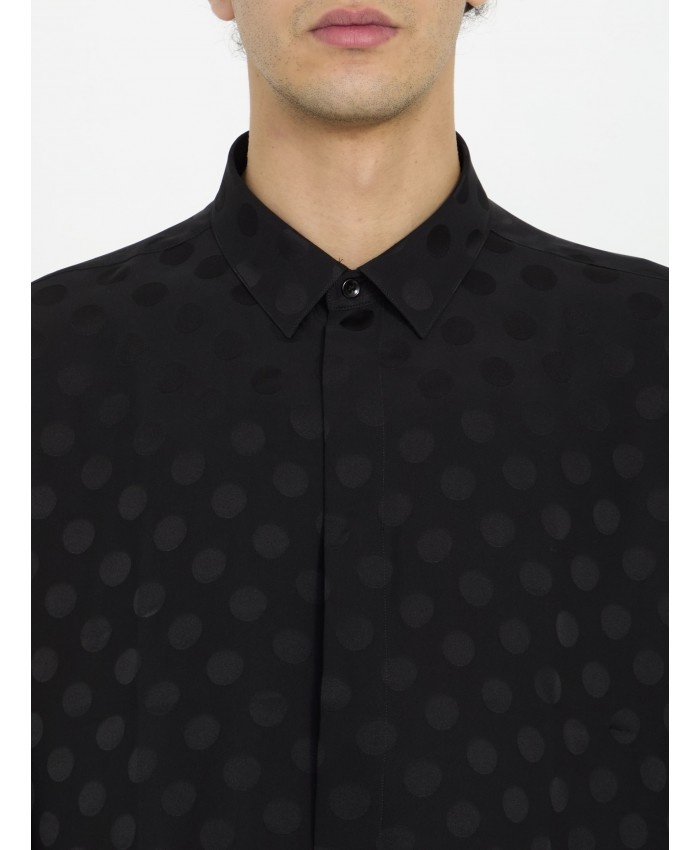 Polka-dot silk shirt - 4