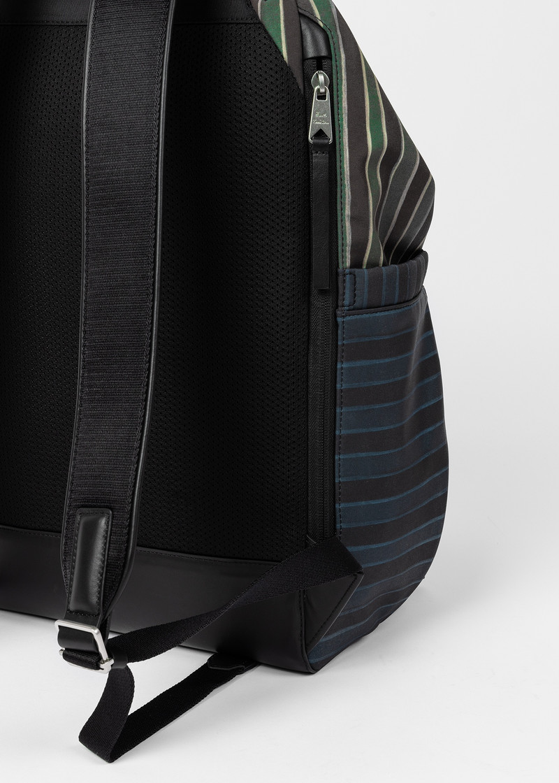 Multicolour Mixed Check and Stripe Backpack 6