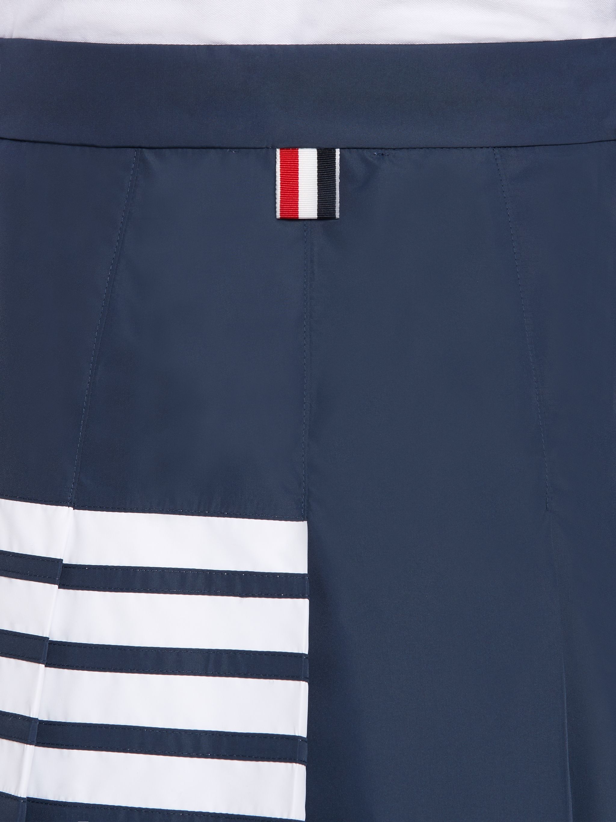 Navy Flyweight Tech Pleated 4-Bar Mini Skirt - 6