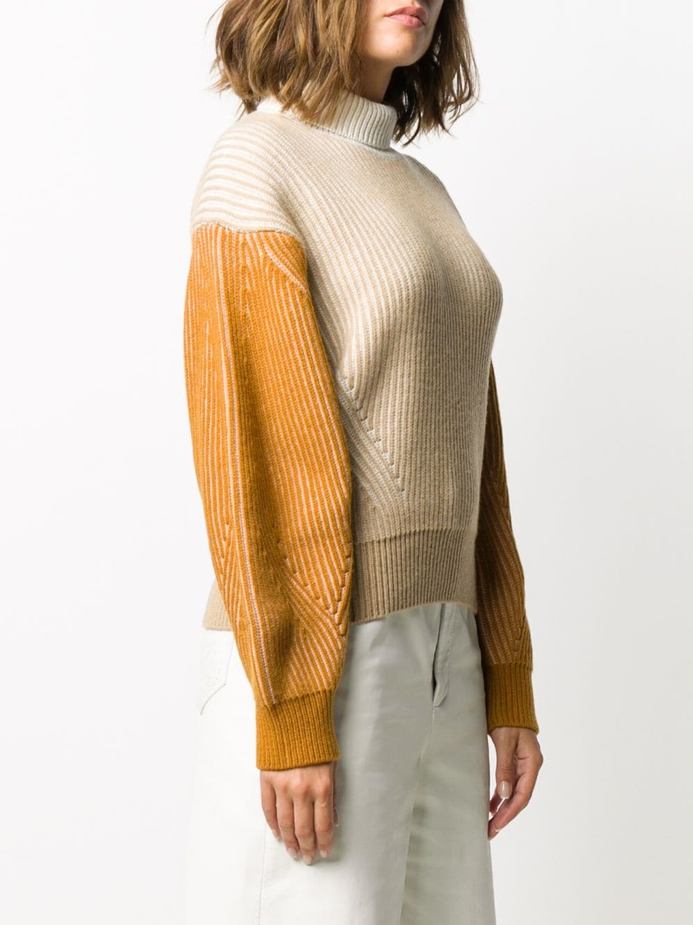 rib-knit roll-neck jumper - 3