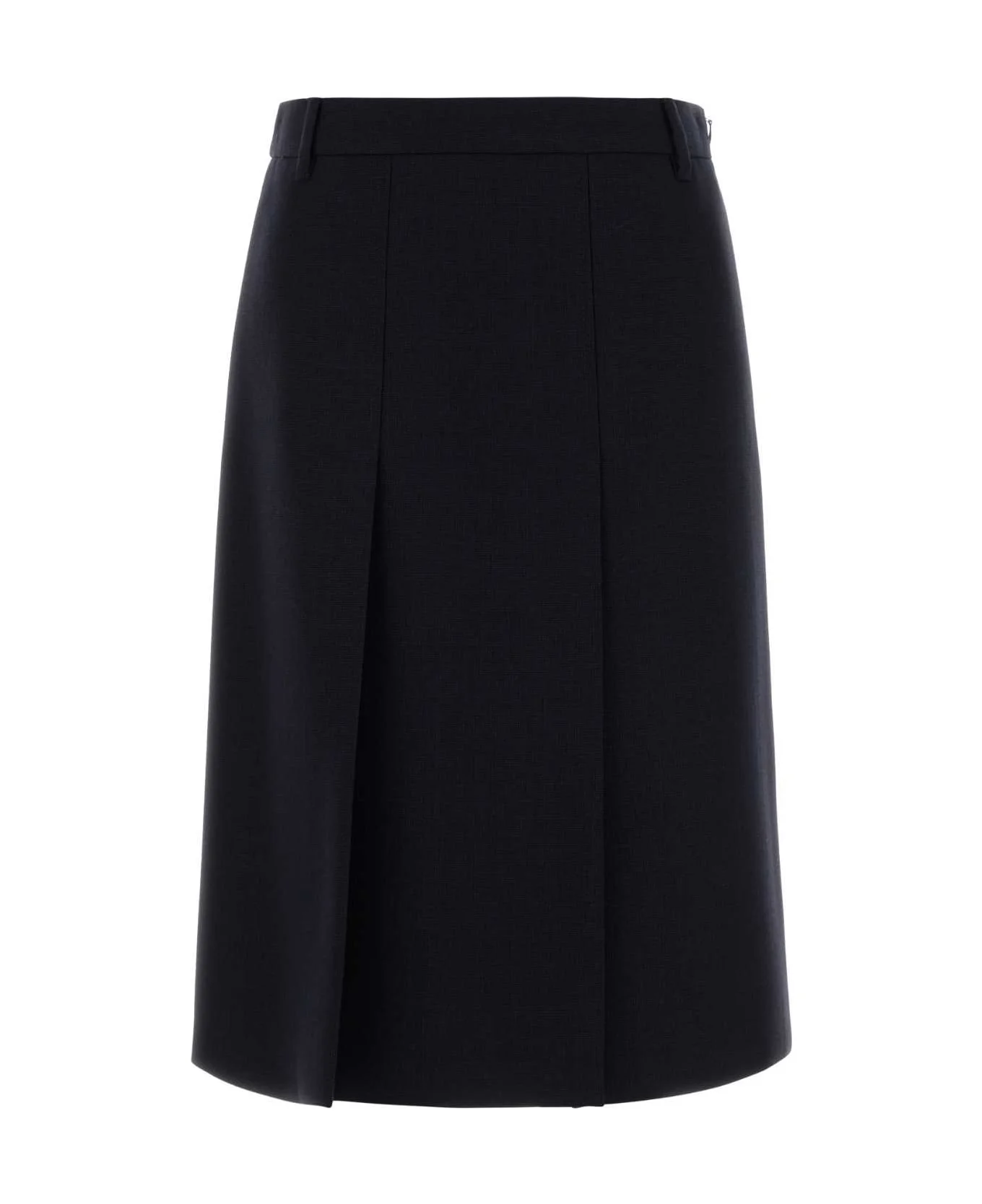 Dark Blu Wool Skirt - 1
