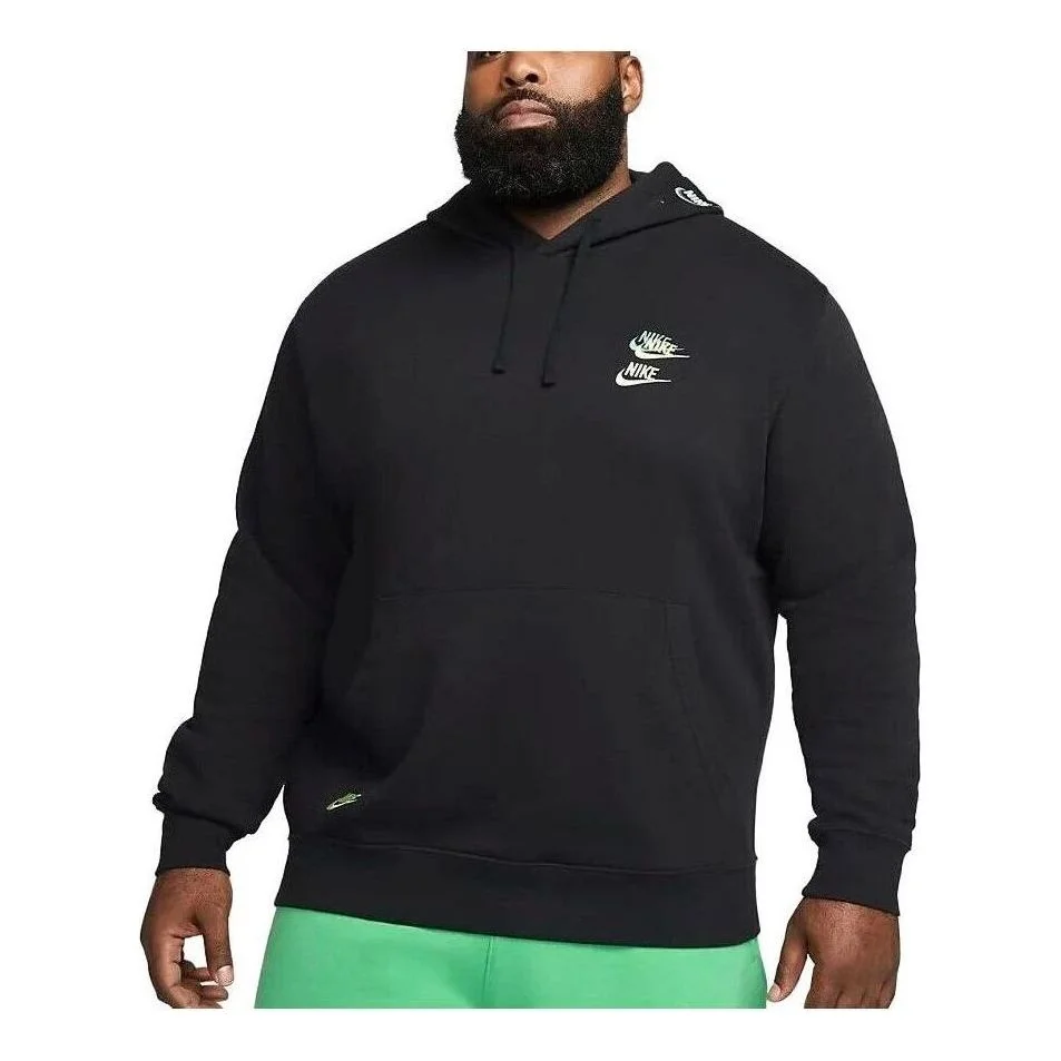 Nike Multi-Swoosh Fleece Hoodie 'Black' DM8882-010 - 1