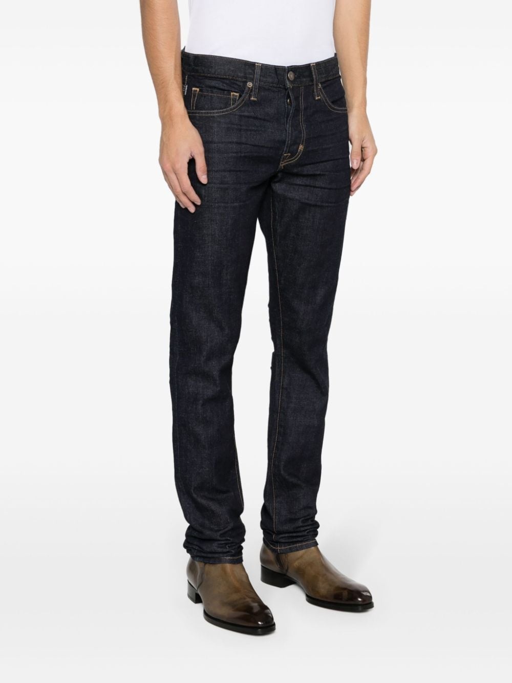 logo-patch slim-fit jeans - 3