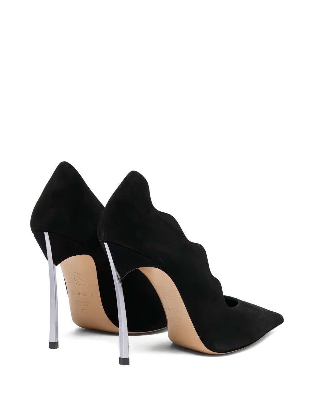 scalloped-edge pointed-toe pumps - 4