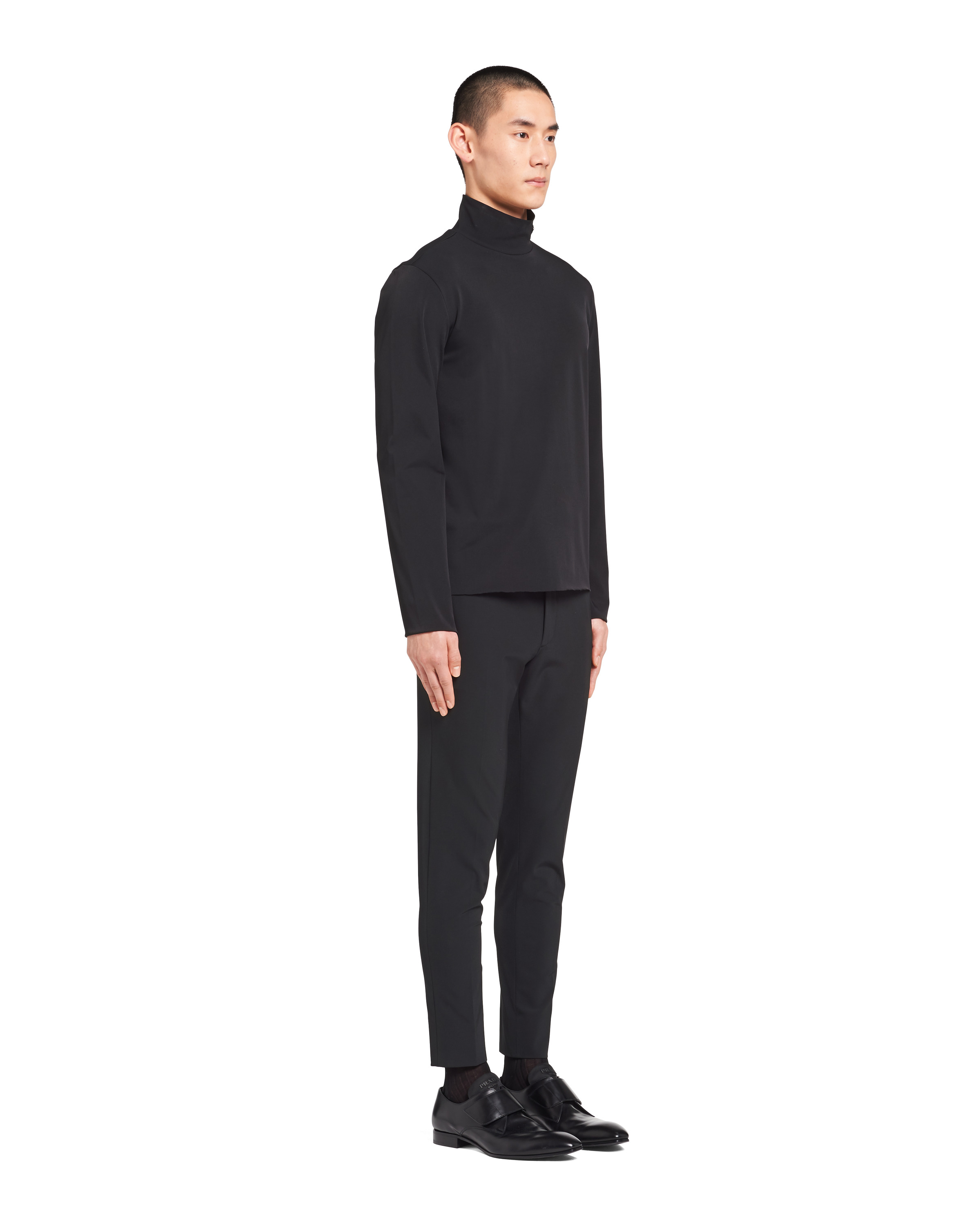 Technical jersey mock turtleneck - 3