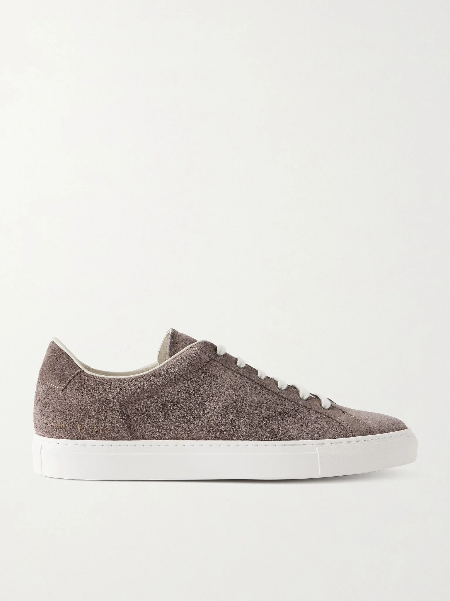 Retro Classic Waxed-Suede Sneakers Gray - 1