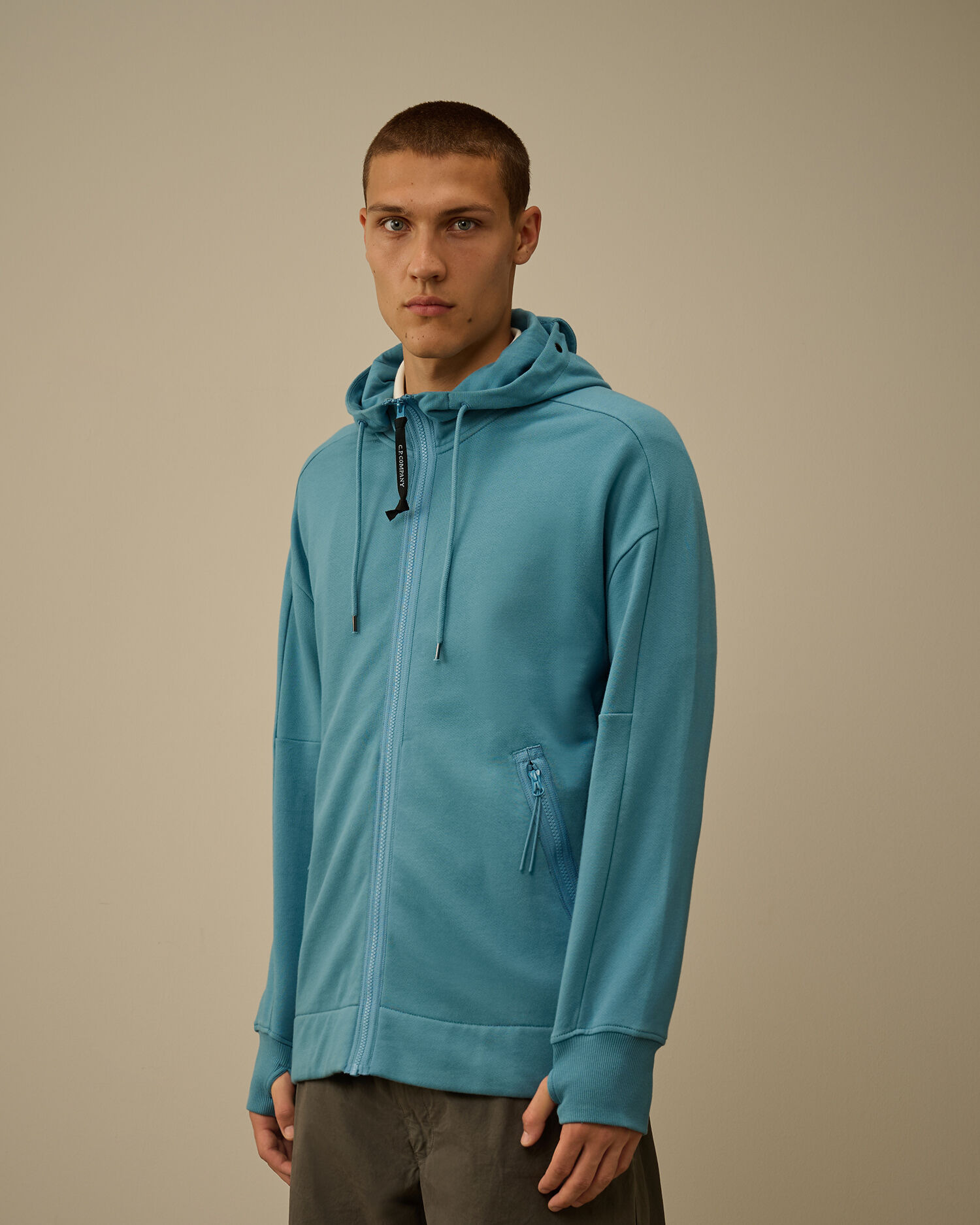 Diagonal Raised Fleece Goggle Sweatshirt - 3