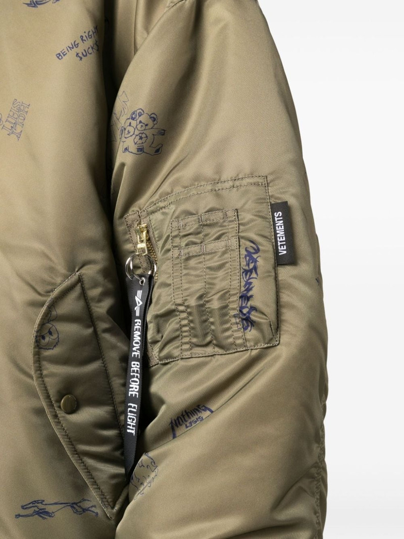 doodle-print bomber jacket 6