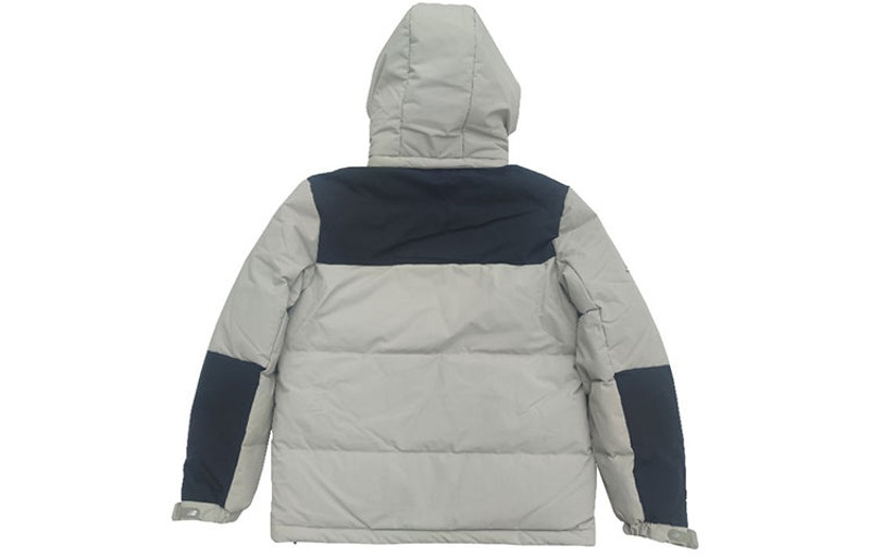 New Balance New Balance Windproof Hooded Down Jacket 'Grey Black' AMJ24377-PAA outlook