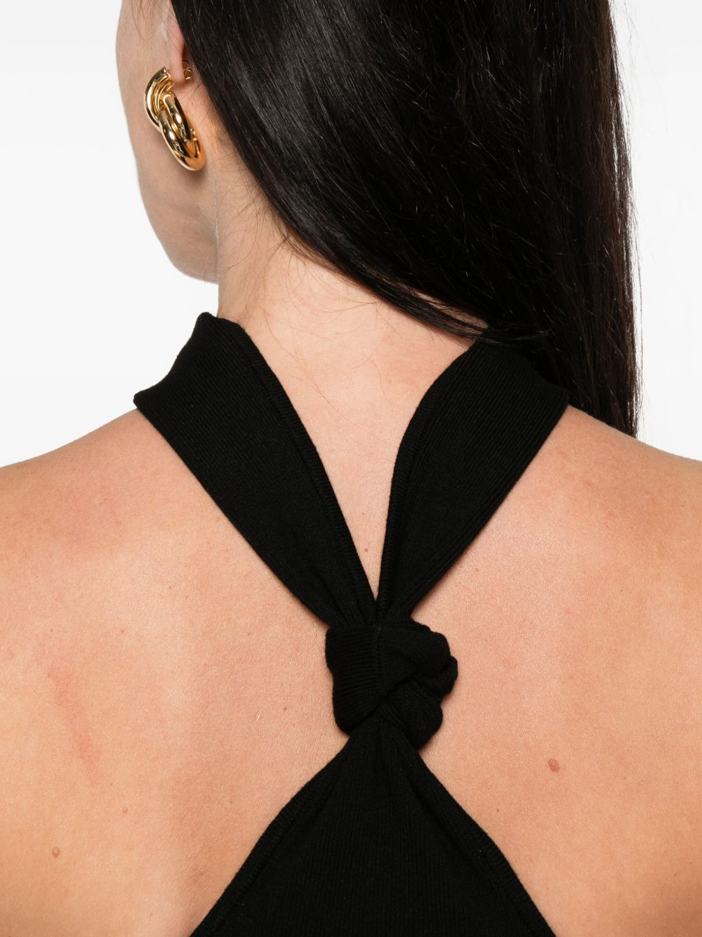 halterneck ribbed top - 5