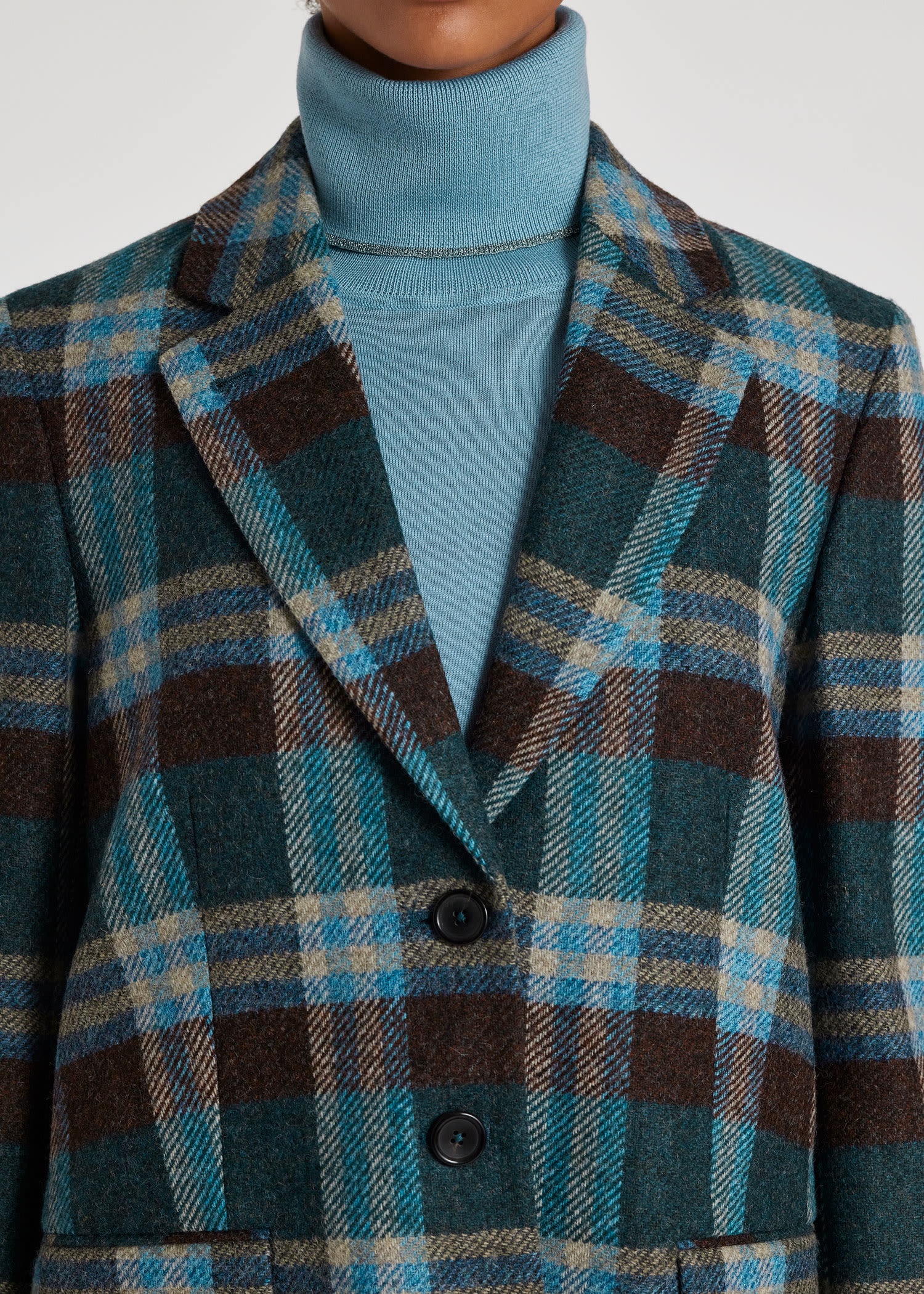 Tartan Wool Epsom Coat - 6