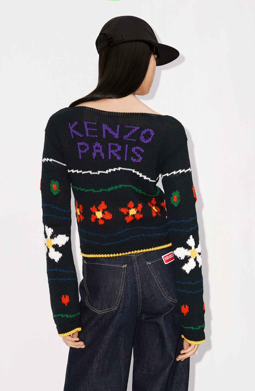 Kenzo❤️ KENZO 'KENZO Pixel' cropped jumper | REVERSIBLE
