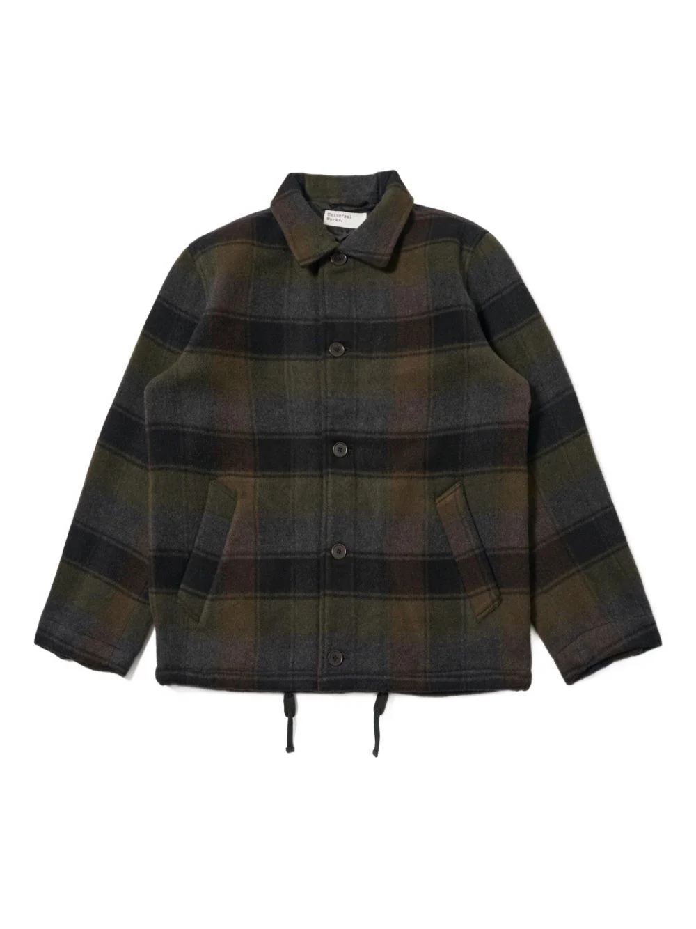 button-fastening checked jacket - 1
