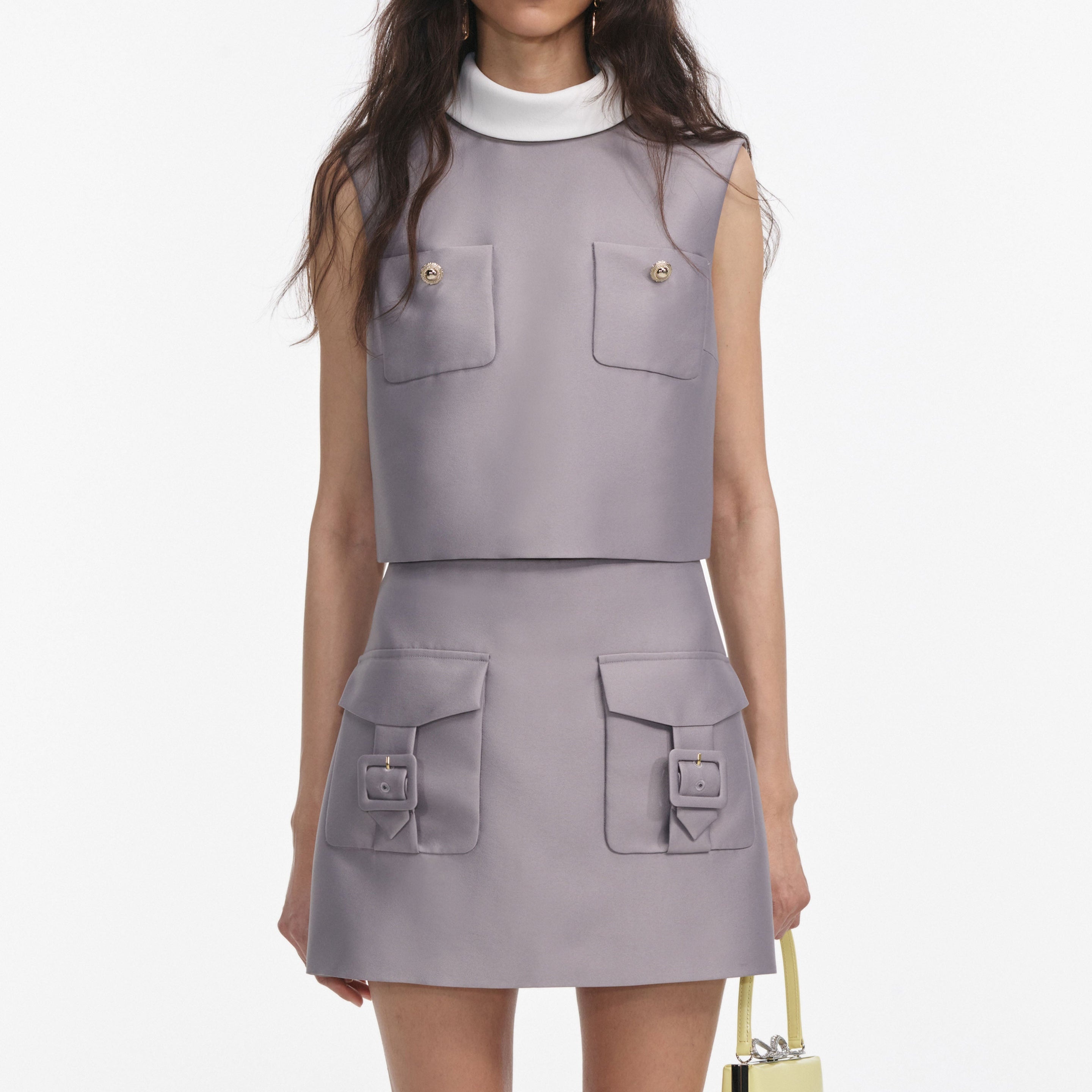 Grey Taffeta Top - 4