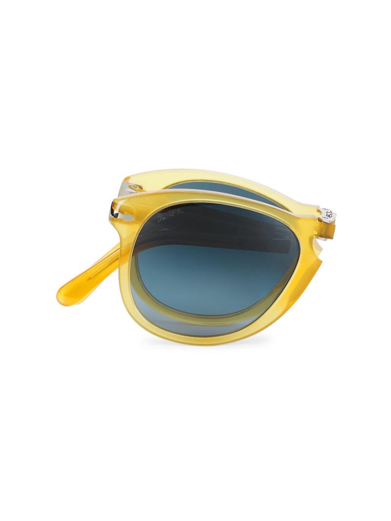 Men's 54MM Round Sunglasses - Yellow 5