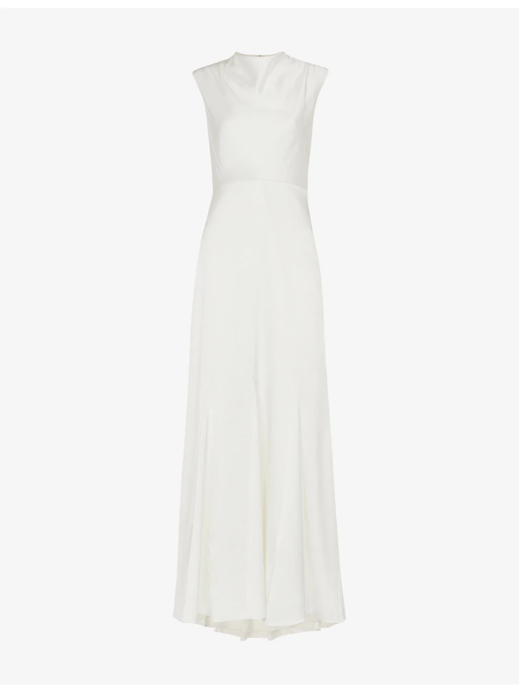 Melody cowl-neck woven maxi wedding dress - 1
