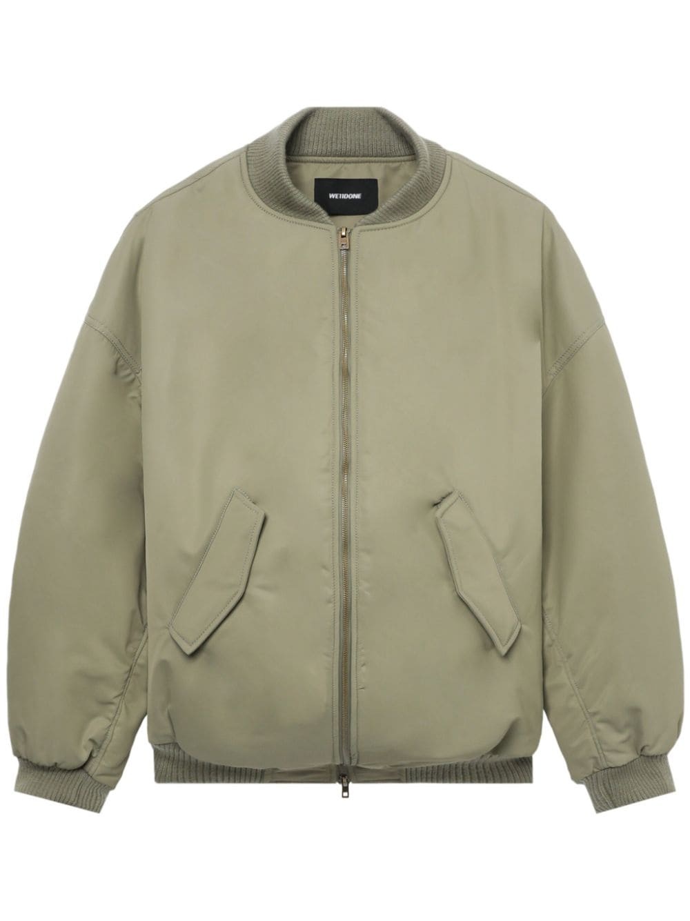 padded zipped bomber jacket - 1
