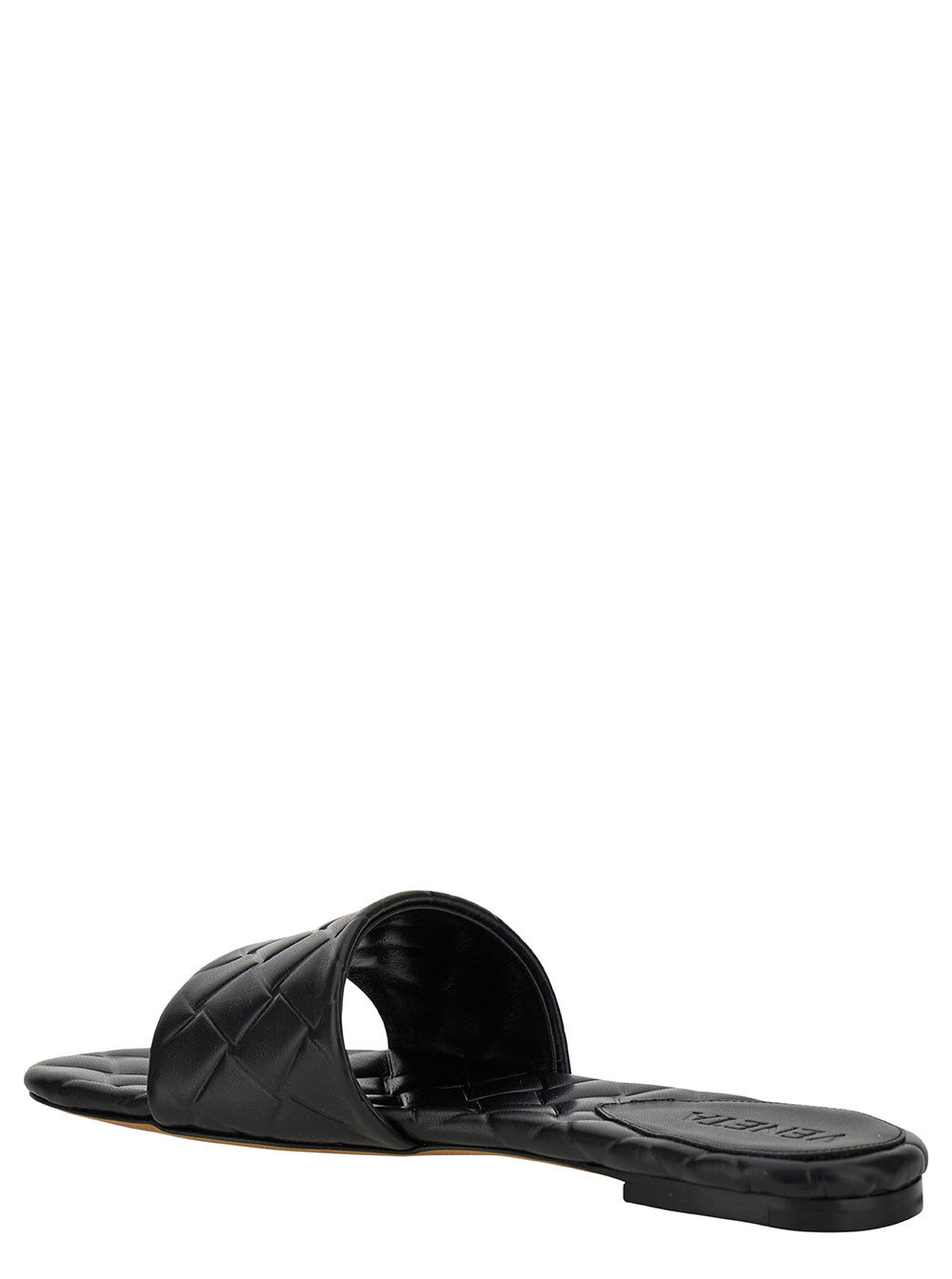Bottega Veneta Women 'Slide Amy' Black Sandals With Intreccio Motif In Leather Woman - 3