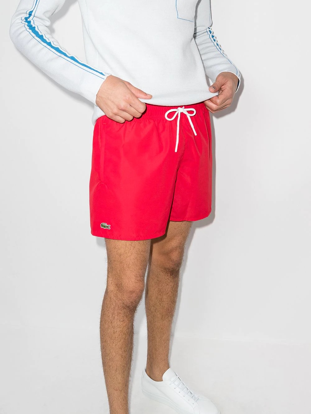 embroidered logo swimming shorts - 2