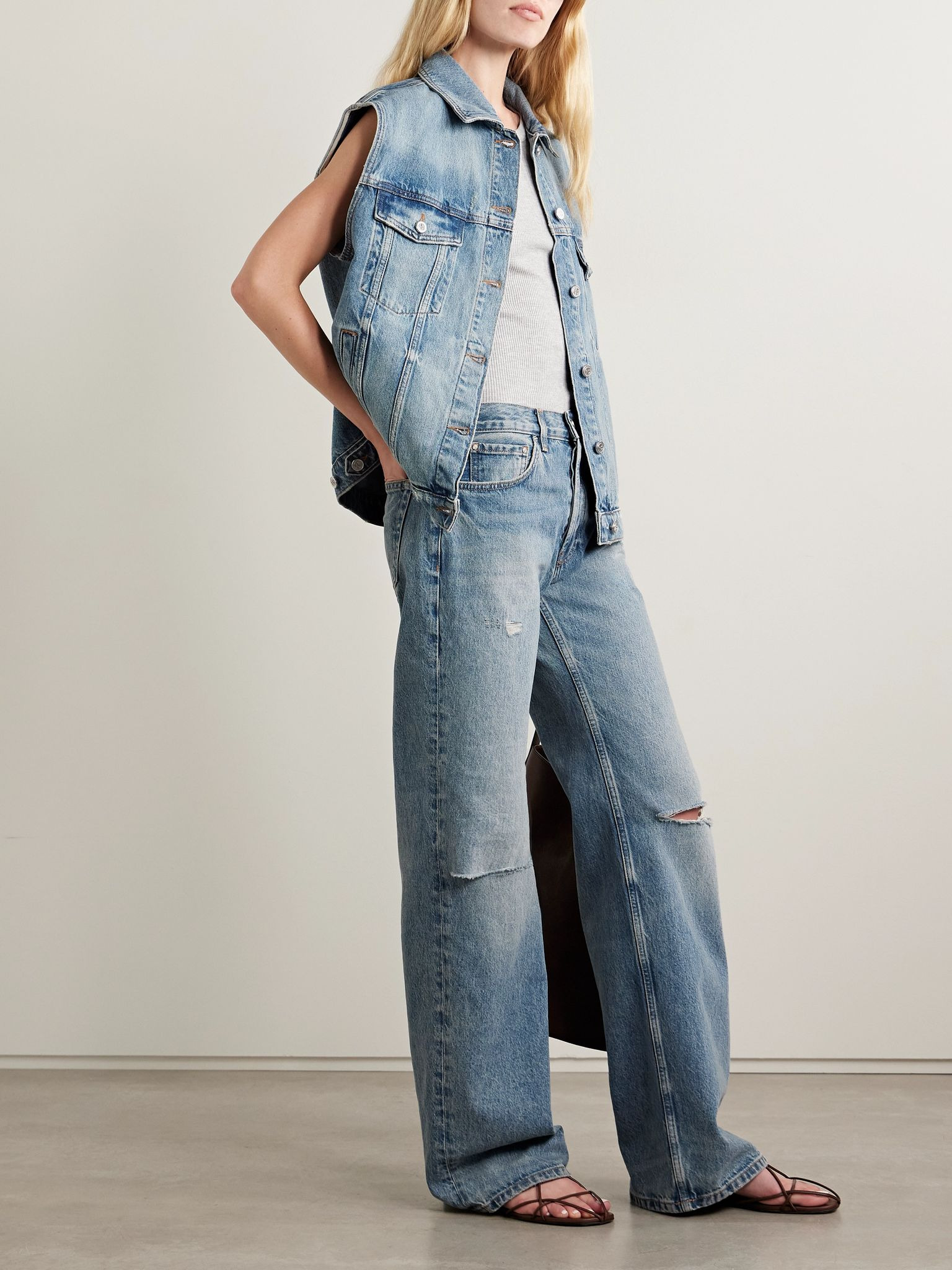 Rory denim vest Mid denim - 2