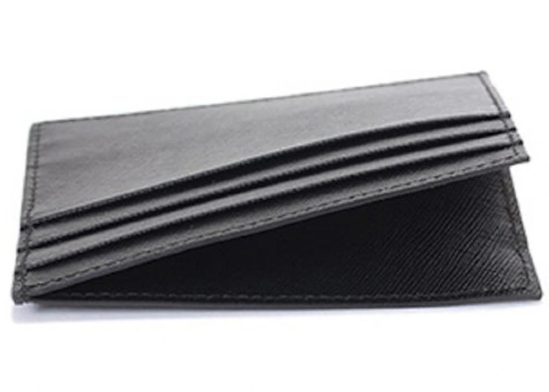 Prada Prada Mercuio Card Holder Saffiano Black outlook