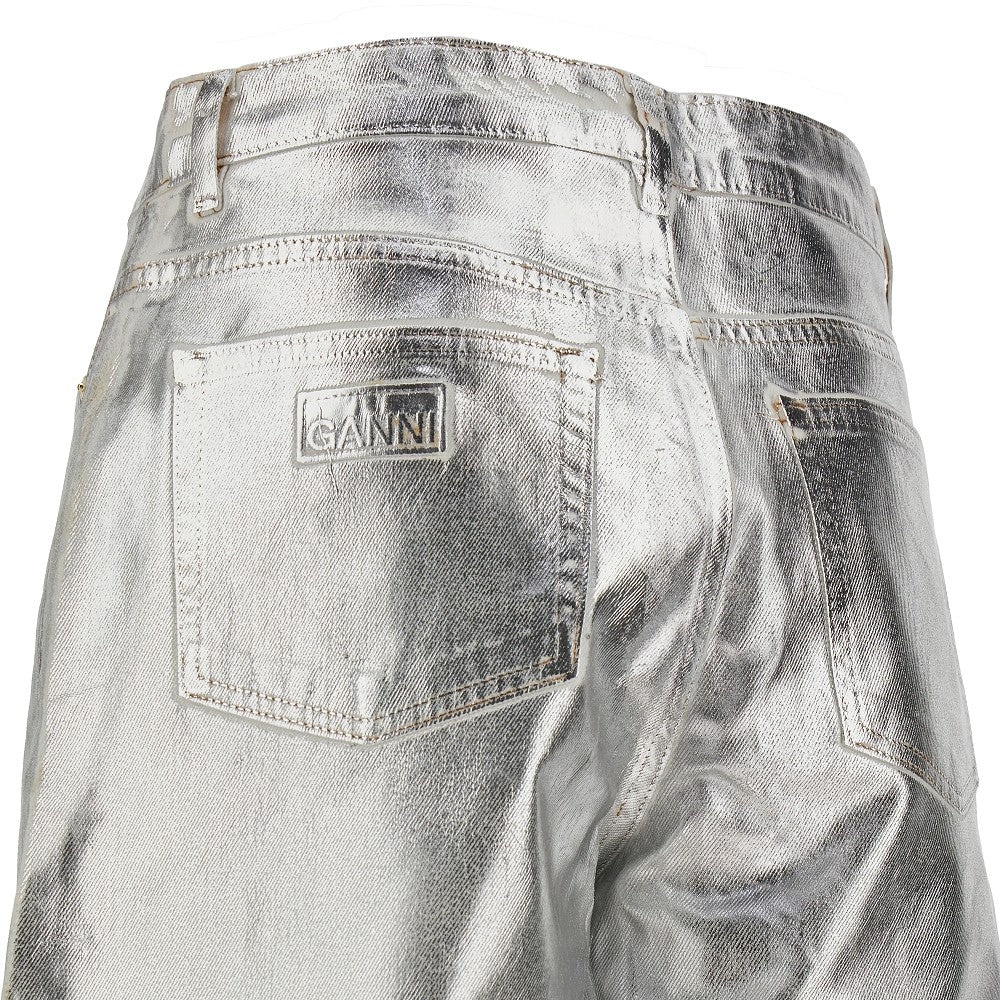 METALLIC DENIM JEANS - 4