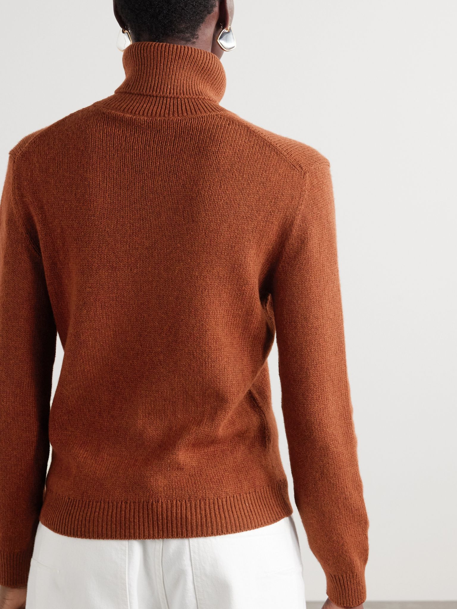 Fobello cashmere turtleneck sweater Dark brown - 3