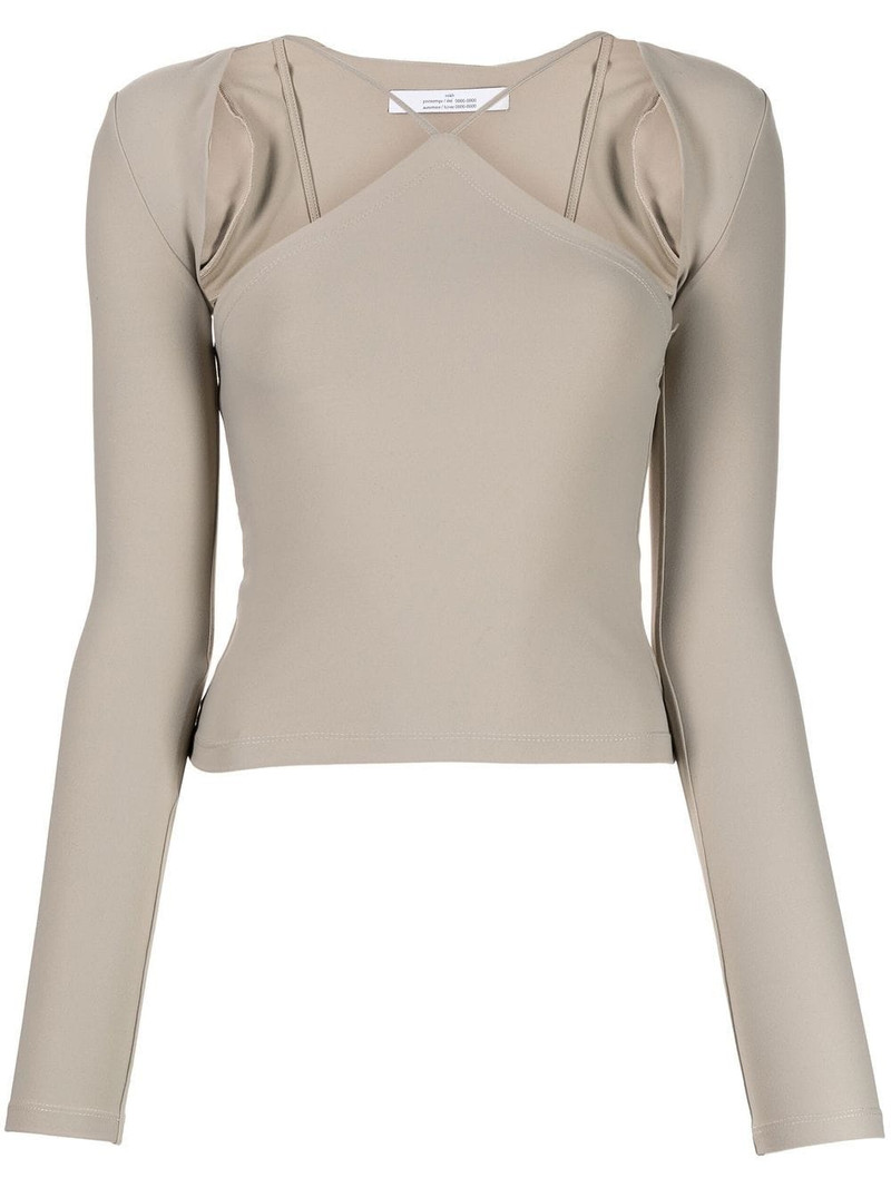 cut-out detail long-sleeve T-shirt 1