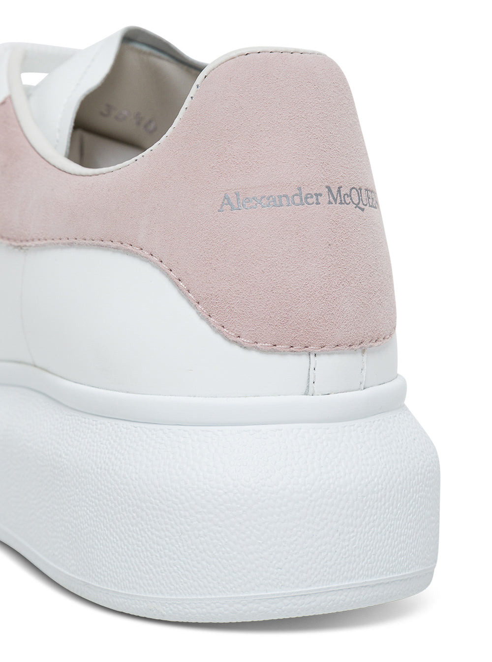 Alexander Mcqueen Women Alexander Mcqueen Woman's Oversize White And Pink Leather Sneakers - 3