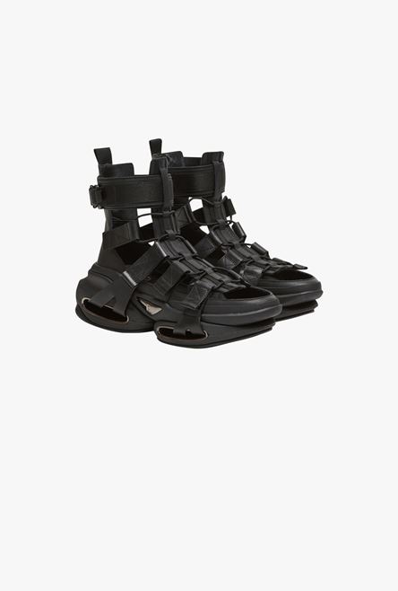 Black leather B-Bold sandal sneakers - 6