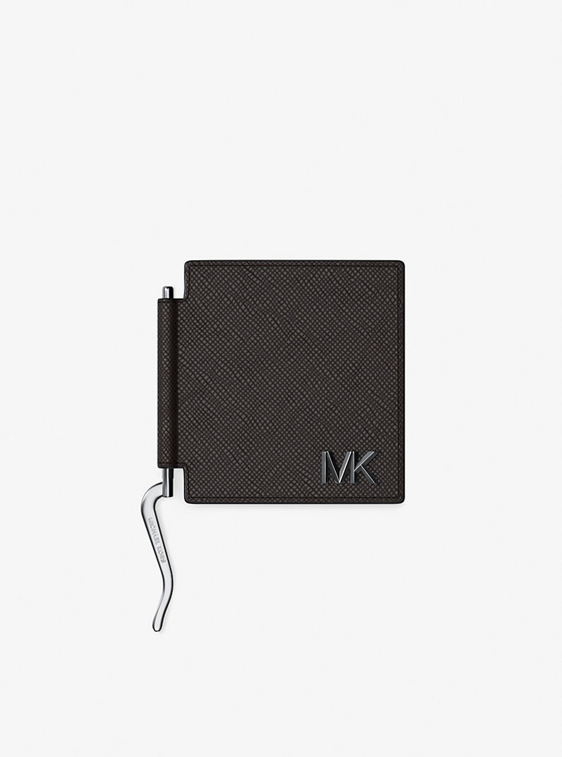 Edison Scratch-Resistant Leather Card Case with Money Clip 1