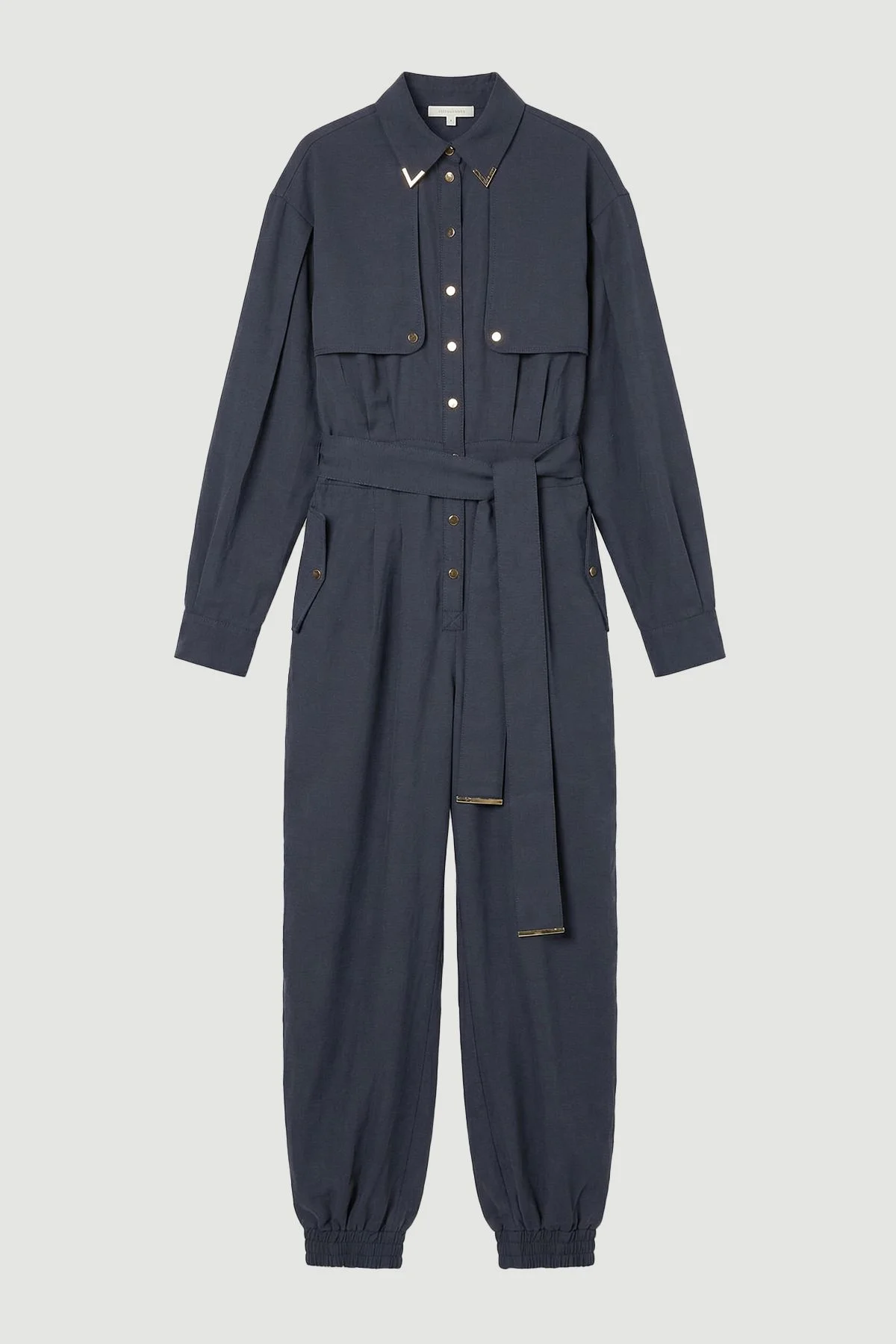 Petite Cupro Utility Twill Woven Jumpsuit - 1