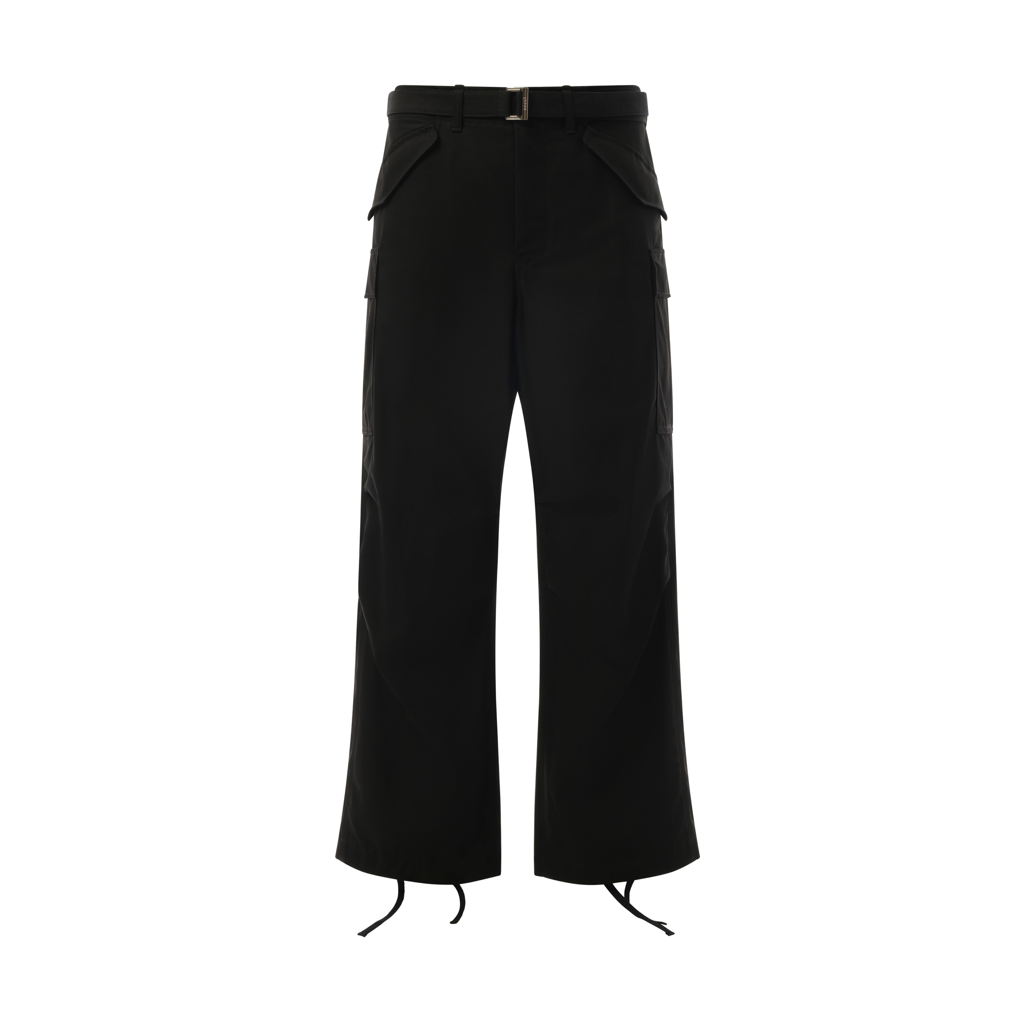 Cotton Twill Pants in Black - 2