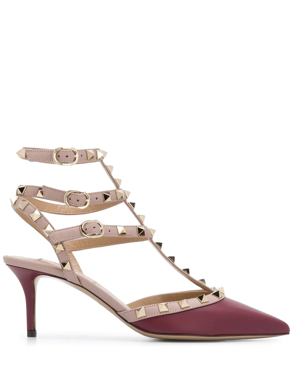 Rockstud 70mm strappy pumps - 1