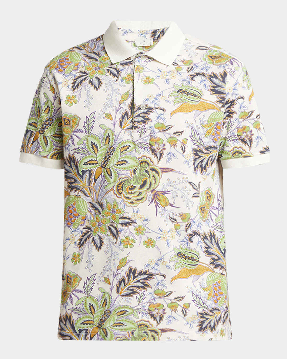 Men's Floral Palm Paisley Polo Shirt - 1
