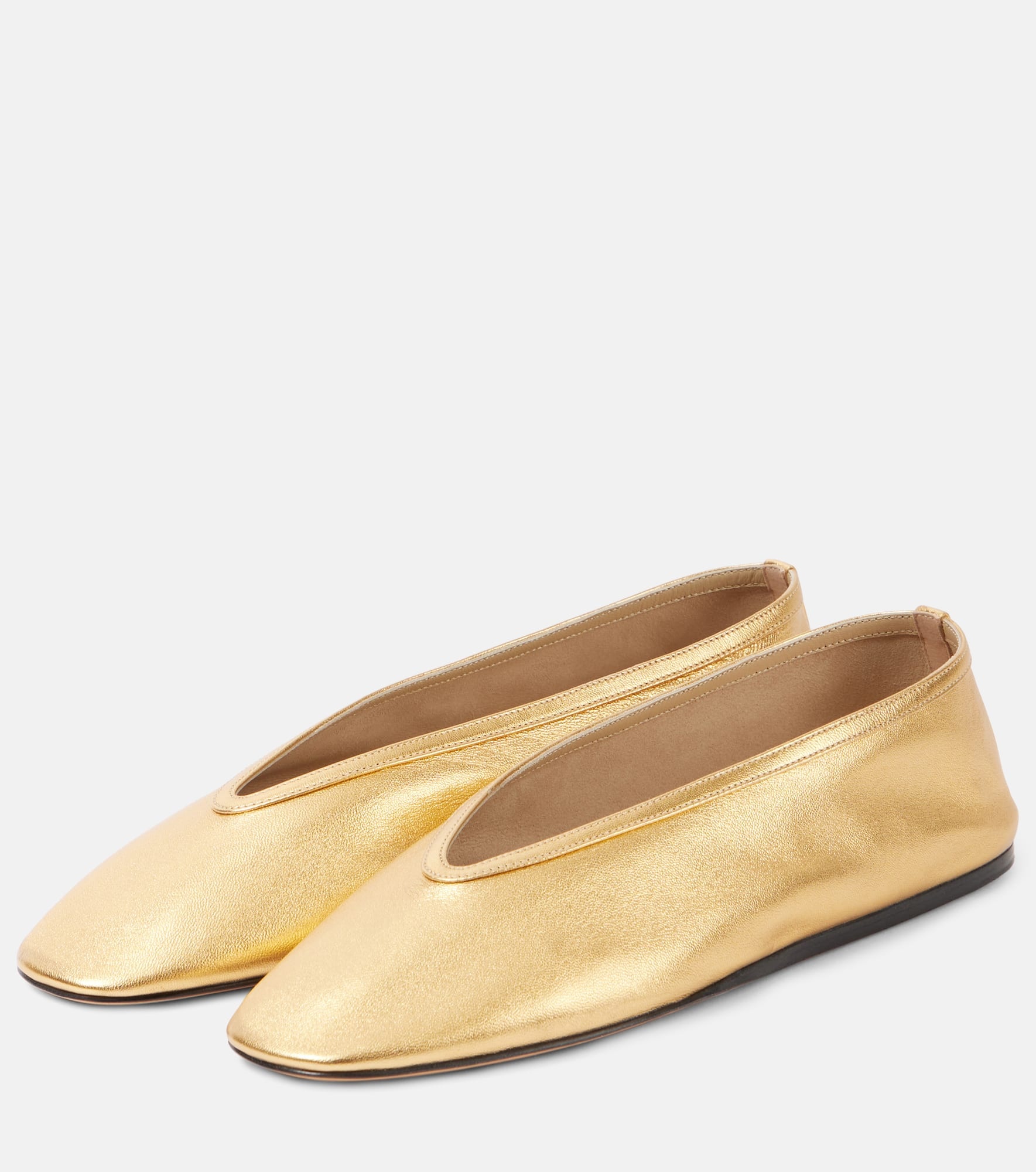 Luna metallic leather ballet flats - 2