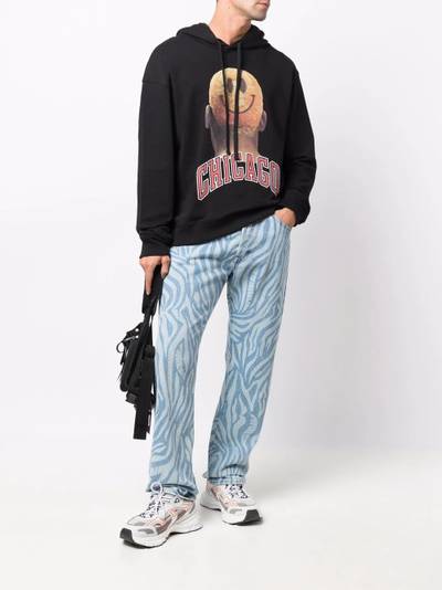 ih nom uh nit photograph-print cotton hoodie outlook