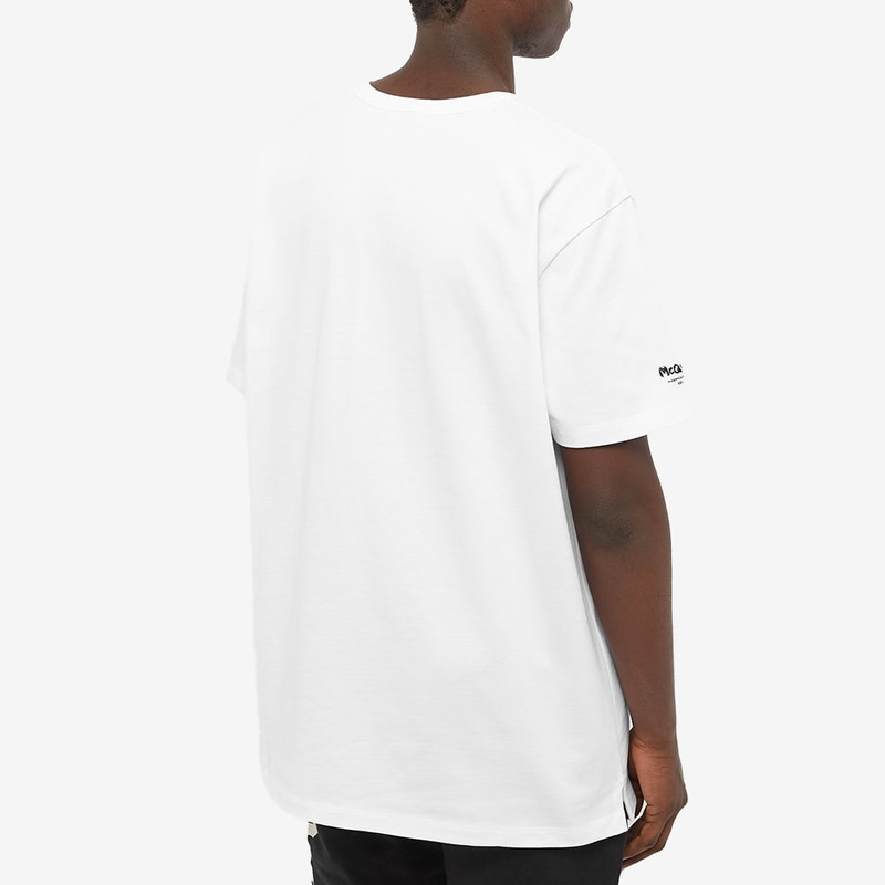 Alexander McQueen Centre Grafitti Logo Embroidered Tee 3