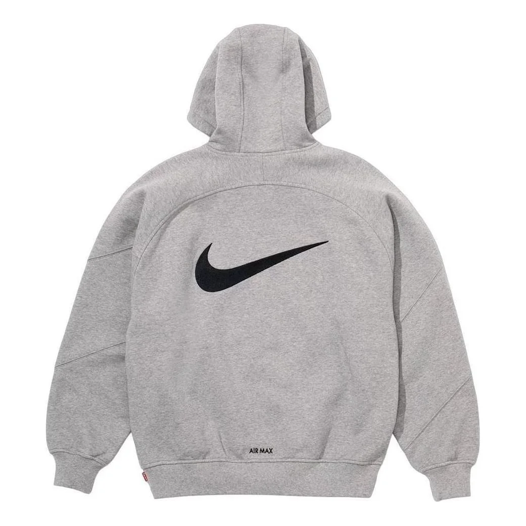 Supreme x Nike Zip Up Hooded Sweatshirt 'Heather Grey' SS25SW1-HEATHER-GREY - 1