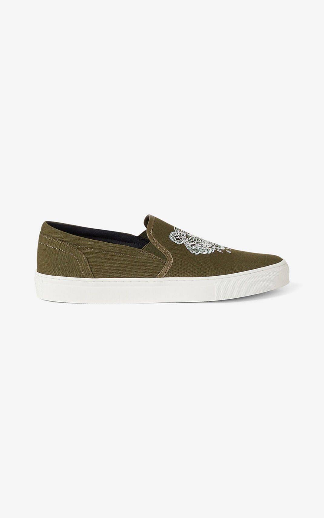 K-SKATE Tiger canvas slip-on sneakers - 1