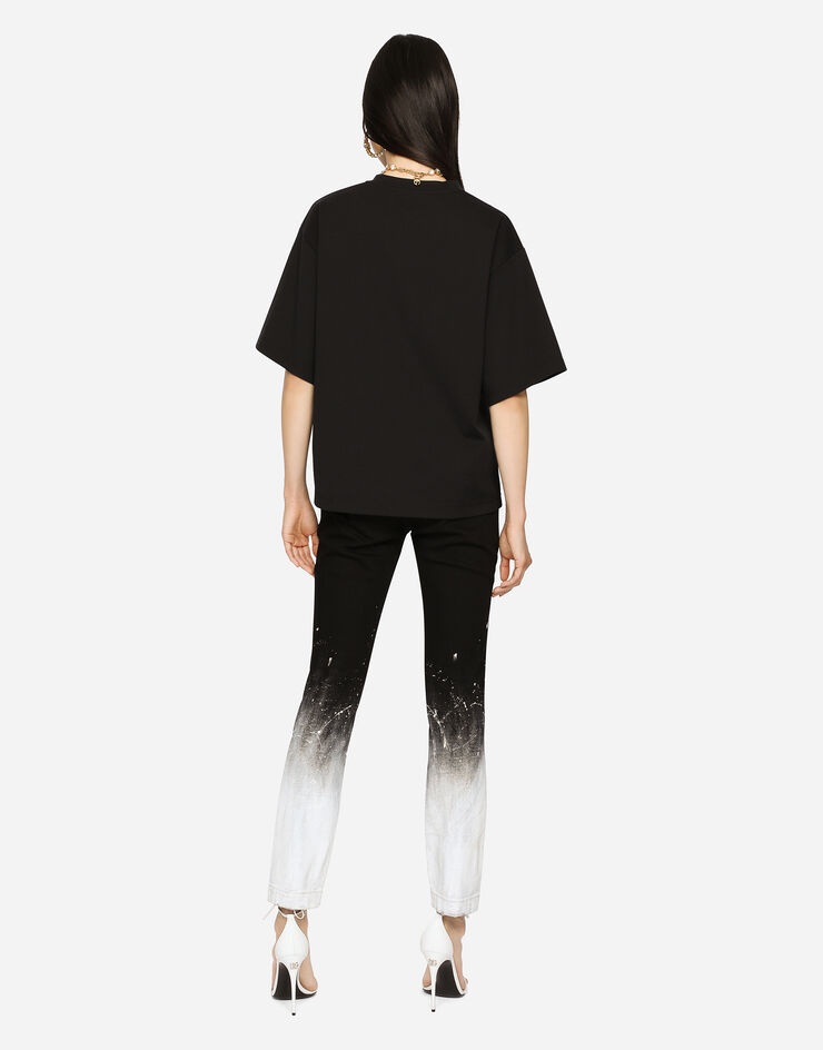 Jersey T-shirt with top model print - 5