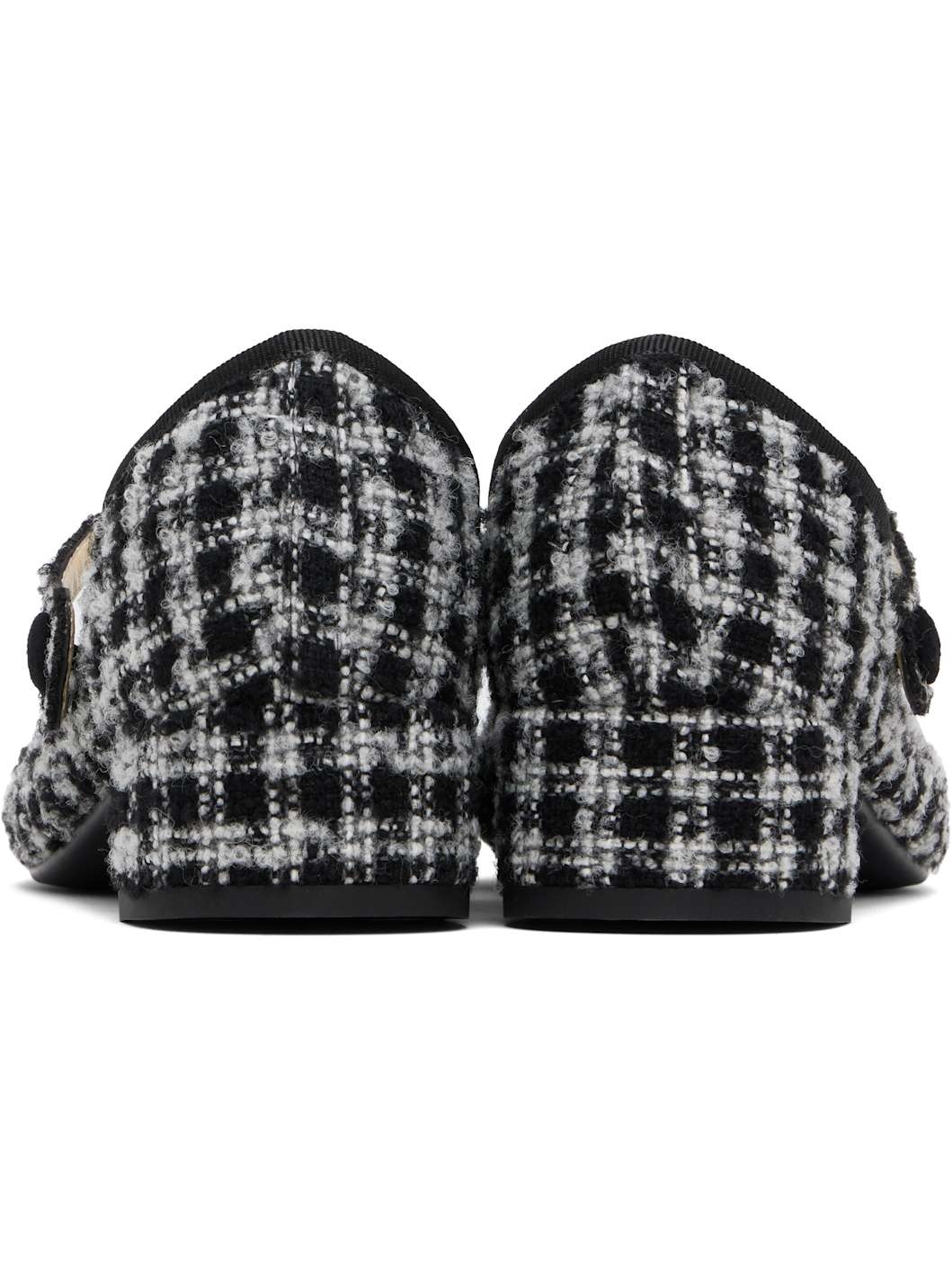 Black & Gray Rose Mary Jane Heels - 2