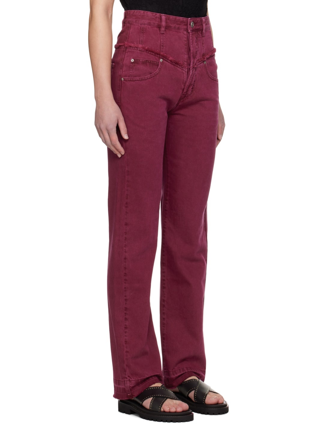 Burgundy Noemie Jeans - 2