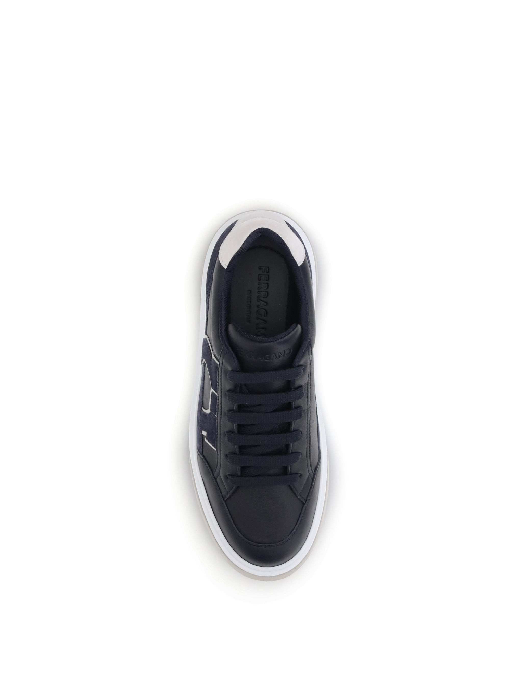 Ferragamo Men Gancini Leather Sneakers - 4
