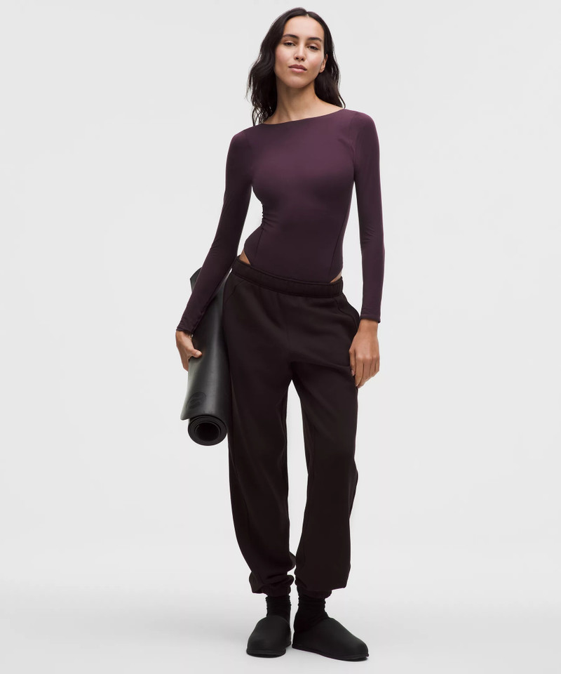 Wundermost Ultra-Soft Nulu Boatneck Scoop-Back Long-Sleeve Bodysuit 1